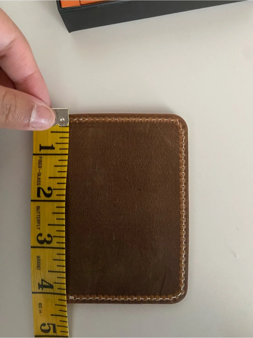 Minimalist Brown Leather Card Wallet - Men Accessories